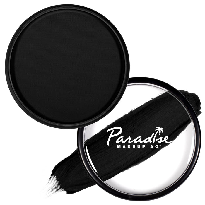 Mehron Makeup Paradise AQ - BLACK, Water-Activated Face & Body Paint