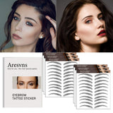 ARESVNS Tattoo Eyebrow 66 Pairs!Newly Improved 4D Hair-Like Authentic Eyebrows,Realistic Imitation Eyebrow Tattoo Stickers,Popular Black Eyebrow for Women Girls,Waterproof and Long-Lasting 3-5 Days