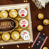 JOLAFUNBS Ferrero Collection Pralines, Chocolate Gift Box, Treat Box Of 15 (172g) & Cards - Birthday, Christmas, Valentines, Fathers Day, Mothers Day, Gifts For Women & Men, Wedding Gifts & More