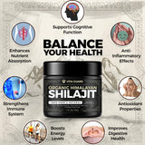 Shilajit Pure Himalayan Organic Shilajit Resin - 500mg High-Strength Organic Shilajit Resin, Enhanced with Over 85 Trace Minerals & Fulvic Acid for Boosting Energy and Immune System Support, 50 Grams