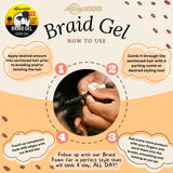 AllDay Locks Braid Gel | Extreme Hold, Smooths & Tames Frizz | No Flaking or Drying | High Shine, Long Lasting for Braids, Locks, Twists, Cornrows | 15 oz