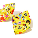 Disney 100th Anniversary Special Hair Accessory for Girls|18pc Disney Hair Bow Clips Featuring Favorite Characters with a String Bag Bow Holder with hanger. For all occasions & ages 3+