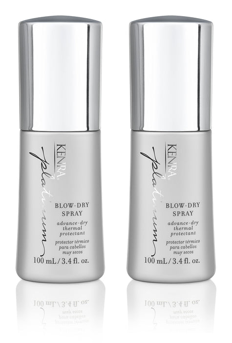 Kenra Platinum Blow-Dry Spray | Time-Saving Heat Protectant | Detangles, Smooths, and Softens | Eliminates Frizz & Resists Humidity | Medium To Coarse Hair | 3.4 fl. oz. (2-Pack)