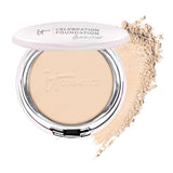 IT Cosmetics Celebration Foundation Illumination, Light (W) - Full-Coverage, Anti-Aging Powder Foundation - Blurs Pores, Wrinkles & Imperfections - 0.3 oz Compact