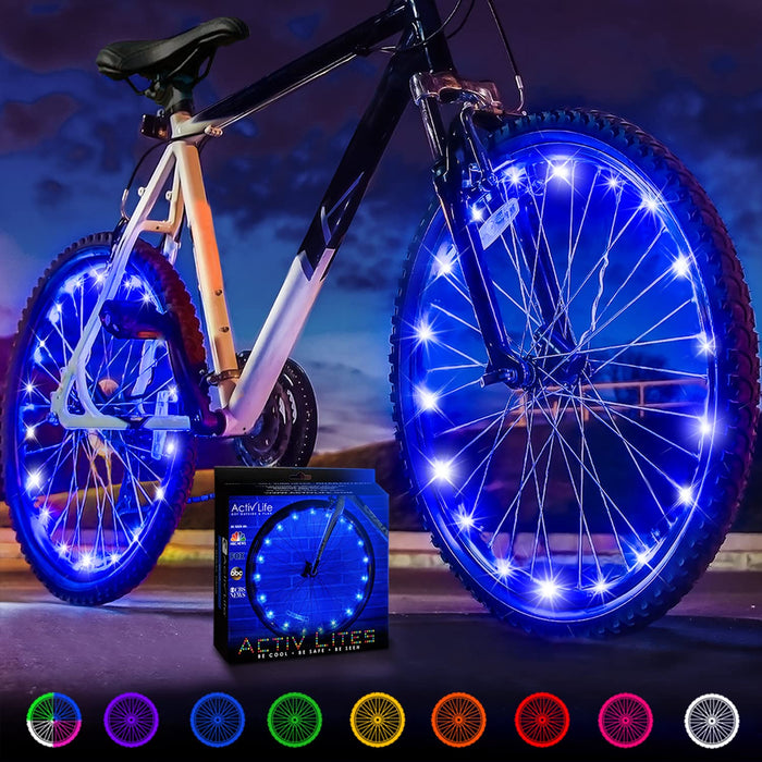 Bike Lights for Night Riding (2 Tires) Bicycle Lights for Wheels Gifts for Men for Christmas Stocking Stuffers Birthday Gifts Teens Boys Top Unique Presents for Kids 2024 Ideas Him Dad Brother Uncle