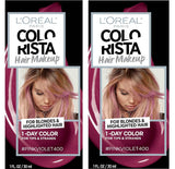 L'OREAL Paris Hair Makeup Temporary 1-Day Hair Color for Blondes, Pink Violet 400, 1 Fluid Ounce