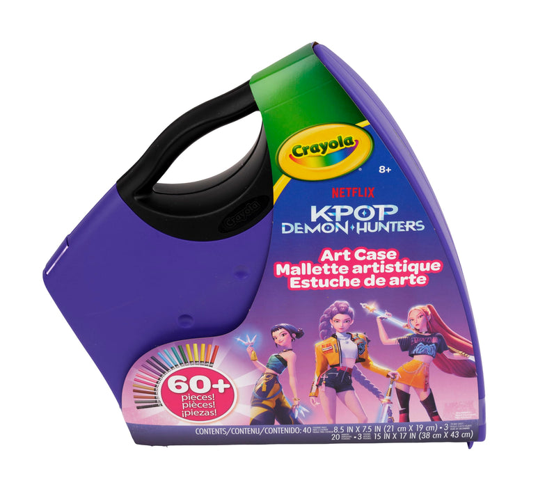 Crayola Kpop Demon Hunters Art Case, Coloring & Sticker Kit, Holiday Gift