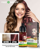 Herbishh Hair Color Shampoo for Gray Hair – Magic Hair Dye Shampoo – Colors Hair in Minutes–Long Lasting–500 Ml–3-In-1 Hair Color–Ammonia-Free | Herbishh (Grape Red)