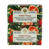 Wavertree & London Sicilian Orange Scented Natural Soap (2 Bars), 7oz Moisturizing French Triple Milled Soap Bars enriched with shea butter - Pure Plant Oil Bath & Body Soap for All Skin Types