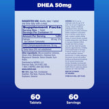 DHEA Supplement 50 mg – 2 Pack (60 Tablets Each)