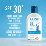 Blue Lizard SENSITIVE Mineral Sunscreen with Zinc Oxide, SPF 30+, Water Resistant, UVA/UVB Protection with Smart Bottle Technology - Fragrance Free, 8.75 oz.