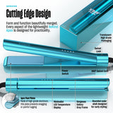 Bekind Apex 2-in-1 Hair Straightener Flat Iron | 1“ 450°F Straightener & Curler for All Hairstyles | UltraSmooth Tech | 15s Fast Heating & Temp Memory | 30-in-1 Gift Set for Girls Women (Crystal Blue)