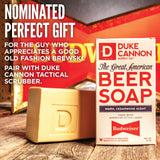 Duke Cannon Supply Co. Big Brick of Soap Bar for Men The Great American Beer Soap Made w/Budweiser (Warm, Cedarwood Scent) Multi-Pack- Superior Grade, Extra Large, All Skin Types, 10 oz (3 Pack)