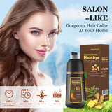 Mankani Hair Dye Shampoo 3 in 1 for Women & Men(Light Brown), Gray Hair Coverage/Instant Shampoo Para Canas Mujer, Champu Con Tinte Para Canas,Champu Con Tinte Para Canas 17.6 Ozl(500ml)