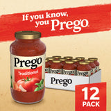 Prego Traditional Pasta Sauce, 24 Oz Jar (Case of 12)