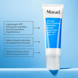 Murad Oil & Pore Control Mattifier SPF 45 - Lightweight SPF Facial Moisturizer and Pore Mattifier, Controls Oil and Shine for Up to 10 Hours, Provides Broad Spectrum UVA/UVB SPF 45 Protection - 1.7 oz