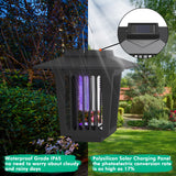 2 Pcs Solar Bug Zapper Outdoor Waterproof LED Solar Mosquito Zapper Outdoor Solar Powered Mosquito Killer Light Lamp for Indoor and Outdoor Use