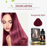 Herbishh Hair Color Shampoo for Gray Hair – Magic Hair Dye Shampoo – Colors Hair in Minutes–Long Lasting–500 Ml–3-In-1 Hair Color–Ammonia-Free (Burgundy)