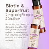 Soapbox Biotin & Superfruit Shampoo & Conditioner Set with Vegan Collagen, Aloe and Shea Butter, Pack of 2 Sulfate Free, Paraben Free, Silicone Free, Color Safe and Vegan Hair Products, 16 Ounces Each