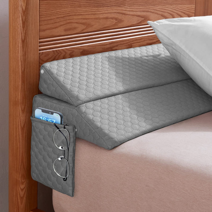 EUHAMS King Size Bed Wedge Pillow - Bed Gap Filler Mattress Wedge Headboard Pillow Close The Gap 0-7" Between Your Headboard and Mattress or Wall for Sleeping Backrest Pillow (76"x10"x6" Gray)