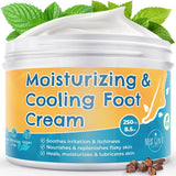 Moisturizing & Cooling Foot Cream for Athletes Foot (8.5 oz), Fast Hydrating Relief for Smelly Feet, Itchy Skin Eczema, Rough Cracked Heels w/Peppermint Oil & Urea by Next Gen U