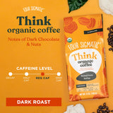 Four Sigmatic Think Mushroom Coffee | Organic Ground Coffee with Lion's Mane Mushroom and Chaga Mushroom | Nootropic Mushroom Coffee for Better Focus and Immune Support | 12oz Bag