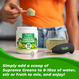 Orgain Supreme Greens Powder with 25 Organic Greens, 50 Superfoods, 1 Billion Probiotics, and Adaptogens, Vegan Greens for Gut Health and Immune Support, 1.5 Servings of Fruit and Veggies, Lemon Twist