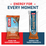 CLIF BAR and CLIF Builders - Variety Pack - Crunchy Peanut Butter and Chocolate Peanut Butter - Energy Bars and Protein Bars - Non-GMO - Plant Based - 2.4 oz. (14 Count)