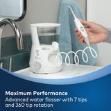 Waterpik Aquarius Water Flosser with 10 Settings, 7 Tips + Hygienic Storage Case for 6 Replacement Tips