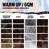 IGK Permanent Color Kit WARM UP - Golden Mahogany Brown 5GM | Easy Application + Strengthen + Shine | Vegan + Cruelty Free + Ammonia Free | 4.75 Oz