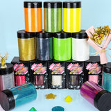 Iridescent Fine Glitter, 210G/7.41OZ Extra Fine Glitter Powder, Rainbow Craft Glitter for Resin, DIY Tumblers Painting, Body Nail Glitter, Festival Glitter for Christmas Decoration (Iridescent Green)