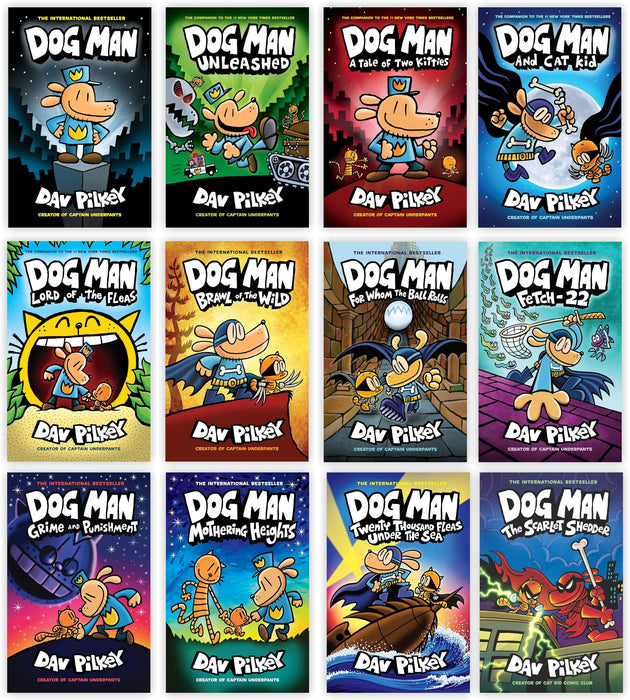 Dogman Series 1-12 Complete Books Set by Dav Pilkey