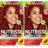 Garnier Hair Color Nutrisse Ultra Color Nourishing Creme, RC1 Copper Red (Terracotta Chili) Permanent Hair Dye, 2 Count (Packaging May Vary)