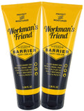 WORKMAN'S FRIEND Barrier Skin Cream - Moisturizes & Heals Cracked Hands - Shields Harsh Chemicals & Plant Oils - 3.38 ounces, 2 Pack