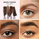 IT Cosmetics Brow Power Filler, Universal Dark Brunette - Volumizing Tinted Fiber Brow Gel - Instantly Fills, Shapes & Sets Your Brows - Waterproof Formula Lasts Up To 16 Hours - 0.14 fl oz