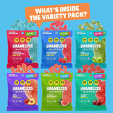 Shameless Snacks - Healthy Low Calorie Snacks, Low Carb Keto Gummies (Gluten Free Candy) - 6 Pack Super Variety Pack