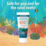 Badger Reef Safe Sunscreen, SPF 40 Sport Mineral Sunscreen, 98% Organic Sunscreen Ingredients, Broad Spectrum, Water Resistant, Zinc Oxide Sunscreen, Unscented, 2.9 fl oz (2 Pack)