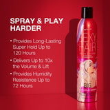 SexyHair Big Spray & Play Harder Firm Volumizing Hairspray, 10 Oz | Dream Catcher | All Day Hold and Shine | Up to 72 Hour Humidity Resistance