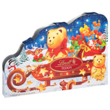 Lindt TEDDY Sleigh Assorted Chocolate Candy Advent Calendar, Box of Assorted Chocolates, 9.3 oz. Box