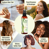 Seven Minerals, NEW Fermented Rice Water for Hair Growth - Blended with Nettle, Aloe Vera & Jasmine - Vegan Non-Greasy Rice Water Spray - Thicker, Longer, Softer Hair for Women & Men (4 fl oz)