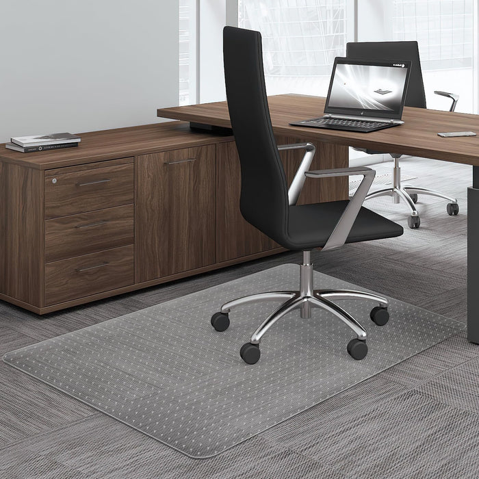 Office Chair Mat for Carpet, Clear Chair Mat with Studs for Low Pile Carpeted Floors, Transparent Thick and Sturdy Carpet Floor Protector for Desk Chair on Office, Home, Gaming - 30"x48"Rectangle
