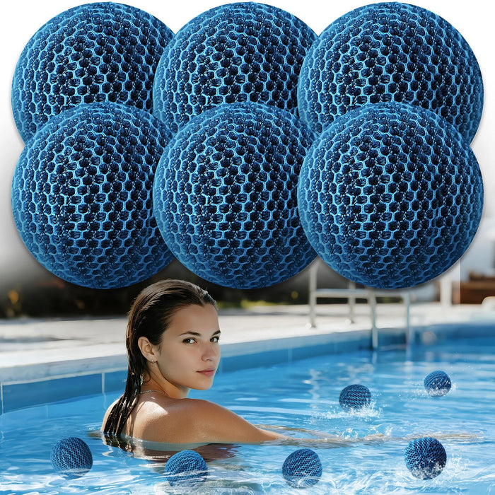 MTWEAR Hot Tub Scum Absorber, 6 Pack Spa & Pool Scum Eliminating Balls,hot tub scum Balls,Scum Sponge for Spa Hot Tub, Hot Tub Accessories, Oil Absorbing Sponge for Hot Tub Skimmer