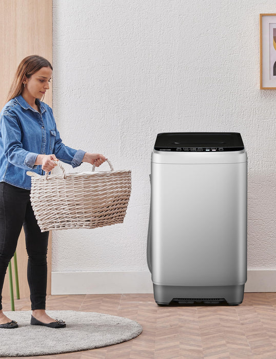 Portable Washing Machine - Compact 2.0 Cu.ft Portable Washer, Full-Automatic Top Loader for Space Saving, Ideal for Apartments, Homes, and Dorms, 10 Wash Cycles, Low Noise, IPX4 with Drain Pump
