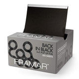 Framar Back In Black Pop Up Hair Foil, Aluminum Foil Sheets, Hair Foils For Highlighting - 500 Foil Sheets