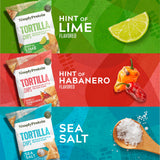 Simply Protein - Tortilla Chips, Restaurant Style Protein Chips, Variety Pack (3-Pack) - Sea Salt, Hint of Lime, Hint of Habanero - 7g Protein, 140 Calories, Gluten Free, Vegan - 3 Bags, 4.58oz (130g)