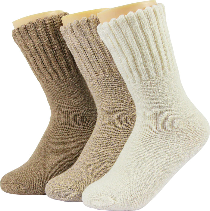 Weweya Boot Socks Women Thermal Warm Sock Thick Winter Ankle Socks Solid Calf Socks Christmas Gift Dark Brown Light Brown Light Cream