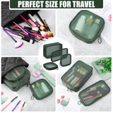 Weewooday 4 Pcs Mesh Makeup Bag Mesh Cosmetic Bag Travel Toiletry Bag Pouch with Zipper Mini Portable Makeup Cosmetic Travel Toiletry Purse Bag for Daily Accessories (Olive Green,Small, Large, Medium)