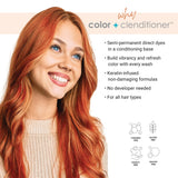 Keracolor Clenditioner COPPER Hair Dye - Semi Permanent Hair Color Depositing Conditioner, 12 Fl. Oz.