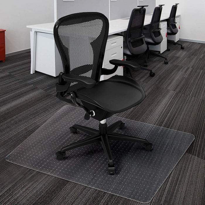Azadx Carpet Floor Chair Mat for Low, Standard and No Pile Carpeted Floors - Plastic Desk Chair Mat for Easy Rolling - Durable Carpet Protector (30 x 48'' Rectangle)